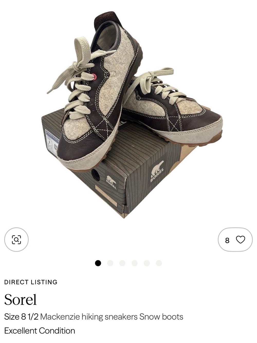 Sorel Kids Brown & Cream Mackenzie Hiking Sneakers
